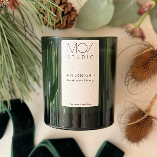 Winter Wreath Candle
