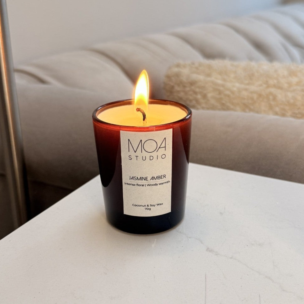Jasmine Amber Candle MINI
